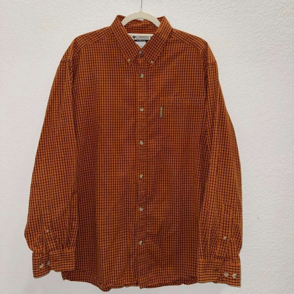 Columbia Men's Size Large Button Up Shirt Plaid Long Sleeve Work Casual Barn